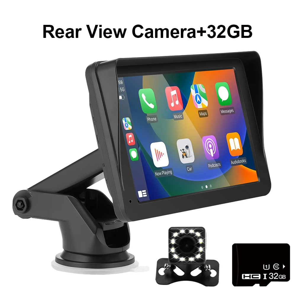 Pantalla tactil universal con CarPlay , Android y cámara de visión trasera